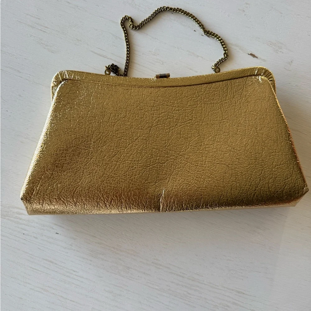 Elegant Gold Clutch Bag - Picture 2 of 3